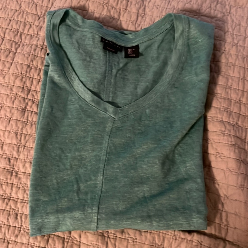 Tahari 100% linen short sleeve tunic/maternity